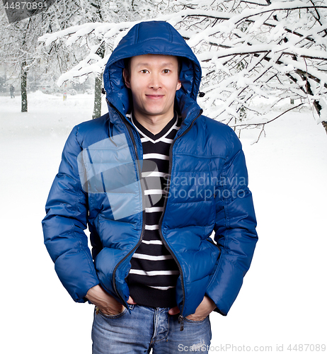 Image of Asian man in Blue