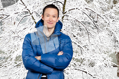 Image of Asian man in Blue