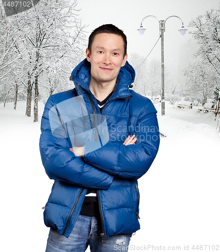 Image of Asian man in Blue