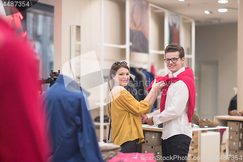 Image of couple in  Clothing Store