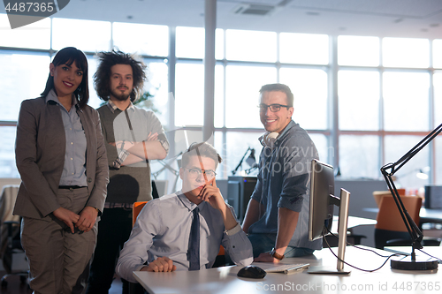 Image of Portrait of a business team At A Meeting