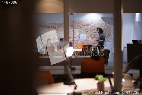 Image of Business Team At A Meeting at modern office building