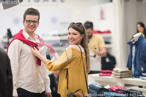 Image of couple in  Clothing Store