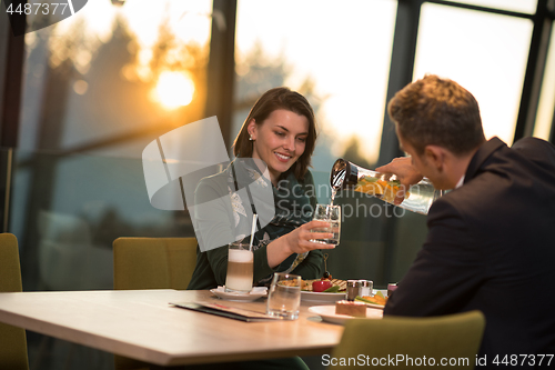 Image of Couple on a romantic dinner at the restaurant