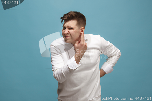 Image of The business man standing and young man listening