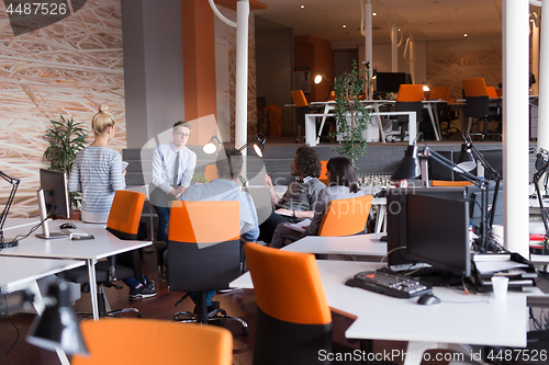 Image of Young Business Team At A Meeting at modern office building
