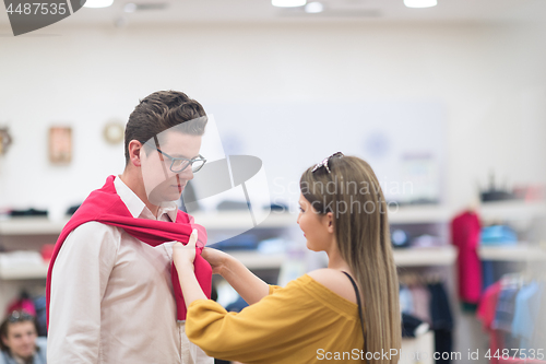 Image of couple in  Clothing Store