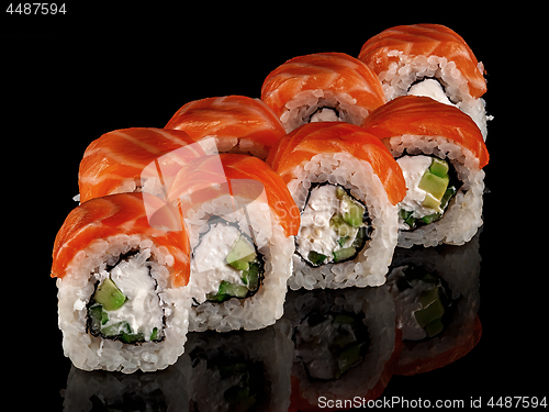 Image of Several sushi rolls Philadelphia