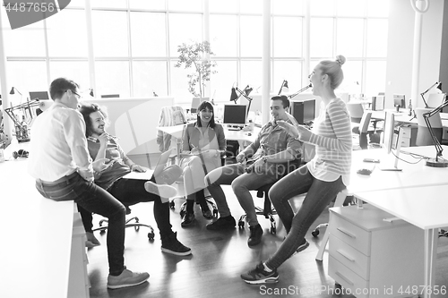 Image of Young Business Team At A Meeting at modern office building