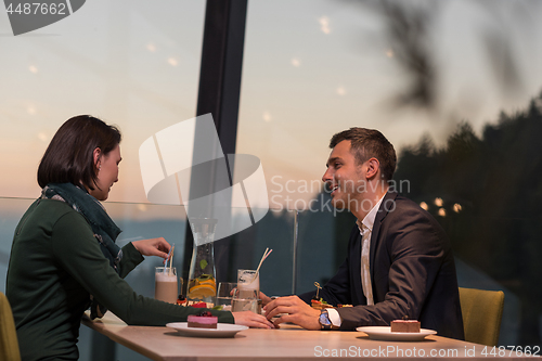 Image of Couple on a romantic dinner at the restaurant