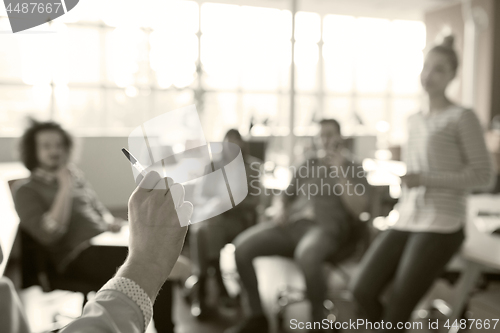 Image of Young Business Team At A Meeting at modern office building