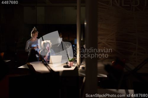 Image of young designers in the night office