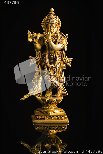 Image of Krishna statue on white