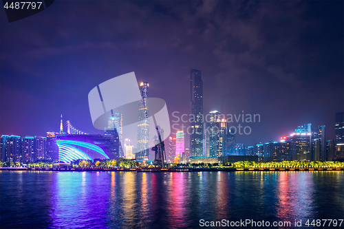 Image of Guangzhou skyline. Guangzhou, China