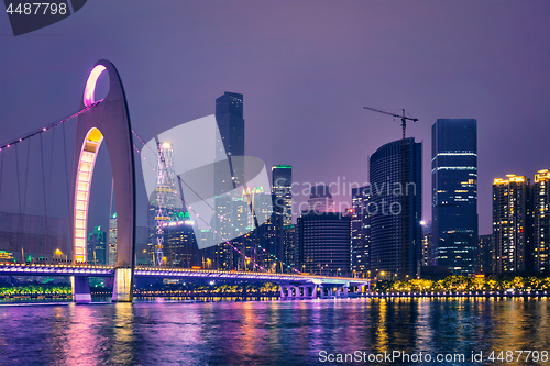 Image of Guangzhou skyline. Guangzhou, China