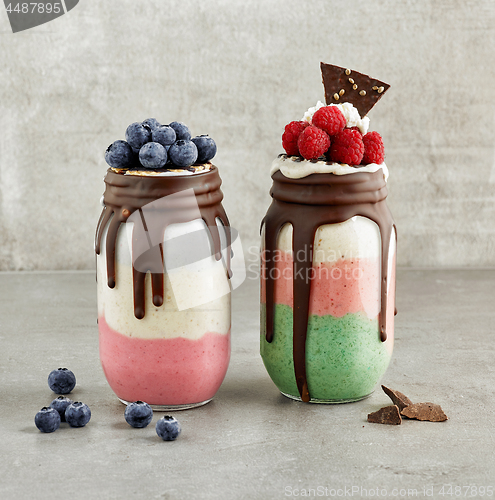 Image of two jars of healthy smoothies