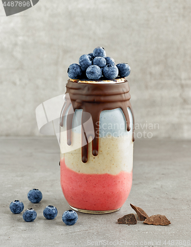 Image of dessert of frozen banana and berries