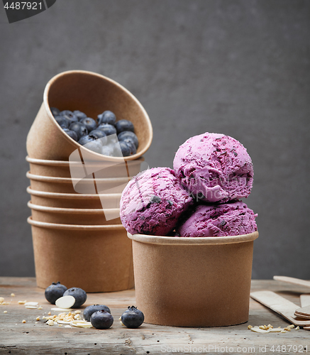 Image of blueberry ice cream