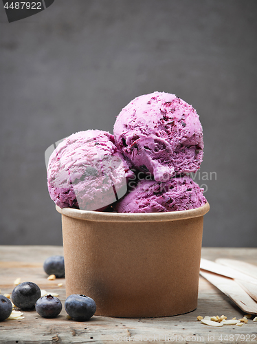 Image of blueberry ice cream