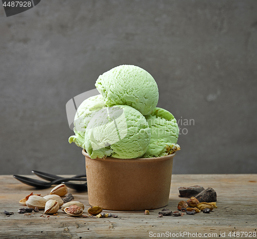 Image of pistachio ice cream