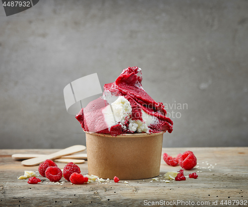 Image of Raspberry and white chocolate ice cream