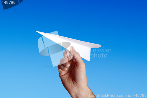 Image of throwing a paper plane..