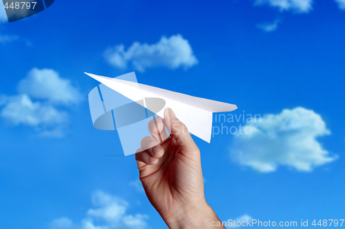 Image of throwing a paper plane..