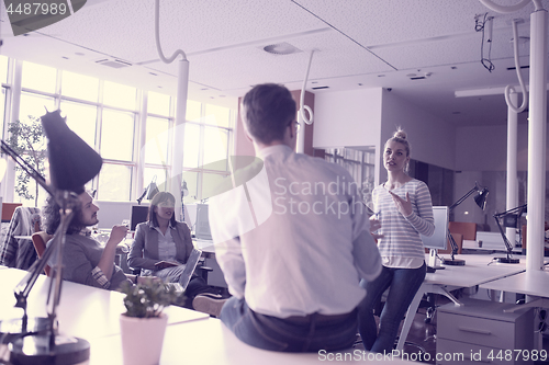 Image of Young Business Team At A Meeting at modern office building