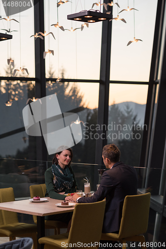Image of Couple on a romantic dinner at the restaurant