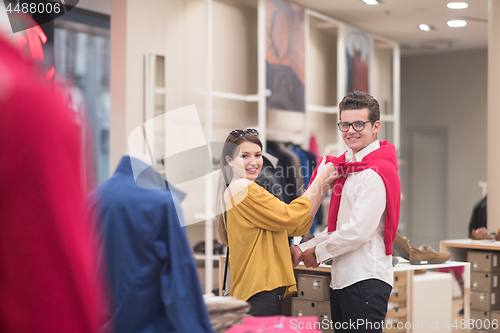 Image of couple in  Clothing Store