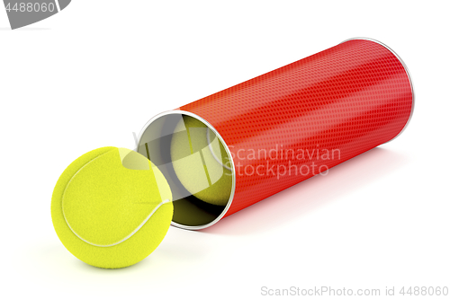 Image of Can with tennis balls