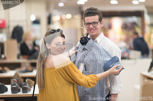 Image of couple in  Clothing Store