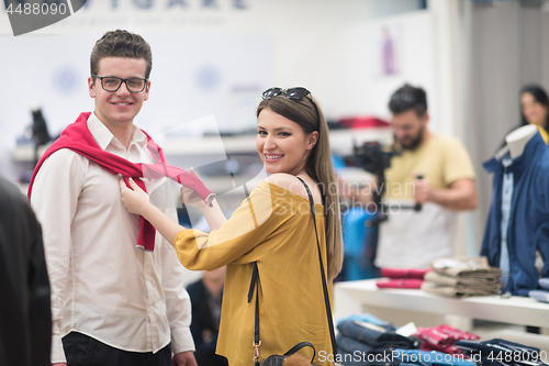 Image of couple in  Clothing Store