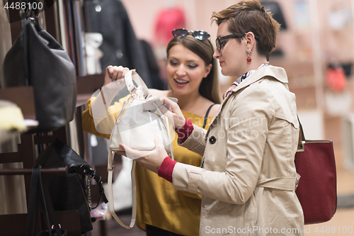 Image of best friend shopping in big mall