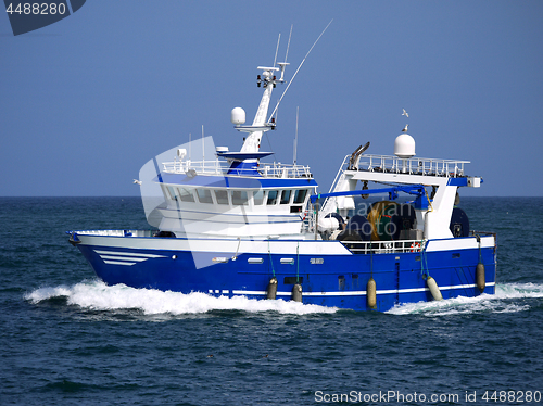 Image of Modern Trawler at Sea.