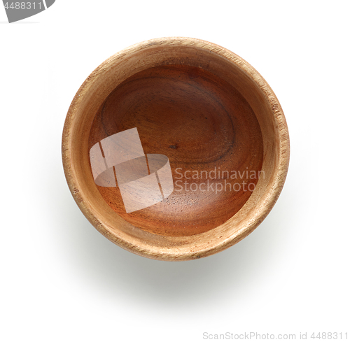 Image of empty wooden bowl