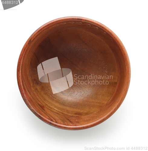 Image of empty wooden bowl