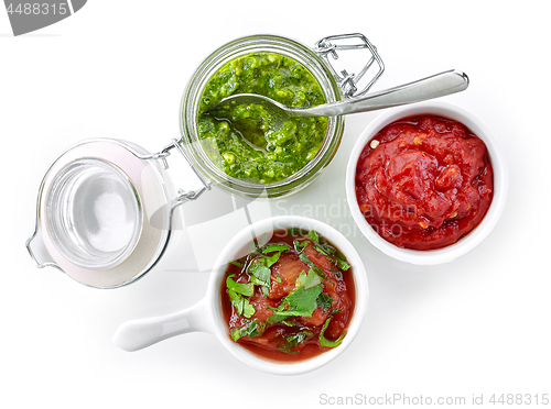 Image of various homemade sauces