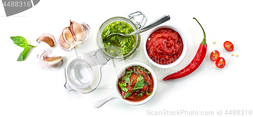 Image of various homemade sauces