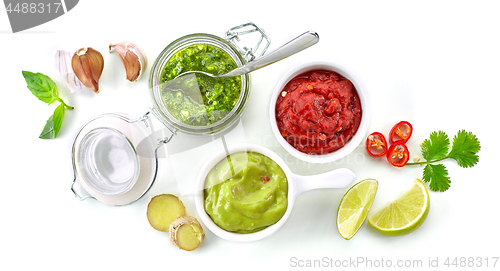 Image of various homemade sauces