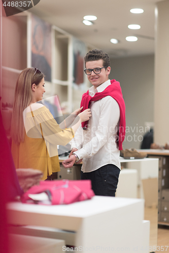 Image of couple in  Clothing Store