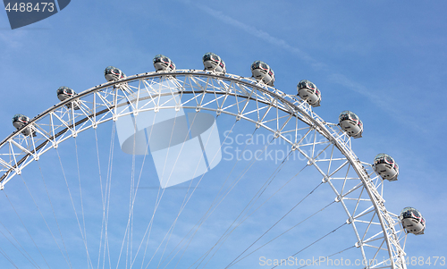 Image of London, United Kingdom - Februari 21th 2019. The London Eye on a