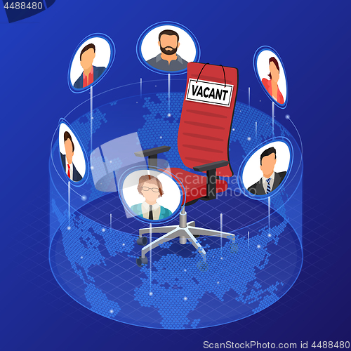 Image of Isometric Job Agency Employment and Hiring Concept