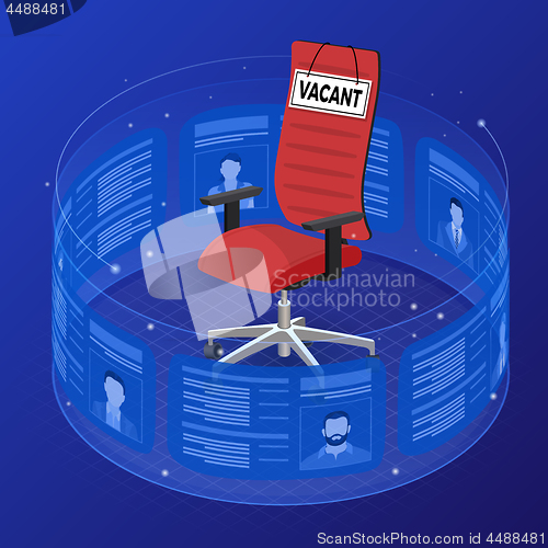 Image of Isometric Job Agency Employment and Hiring Concept