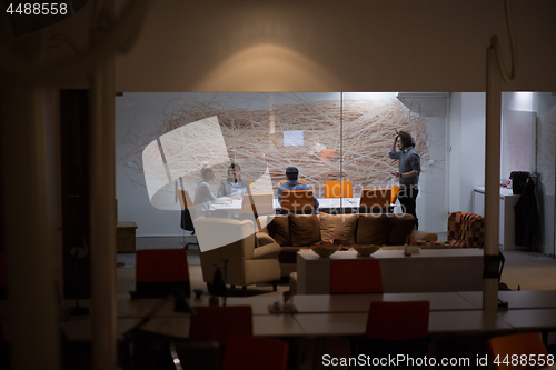 Image of Business Team At A Meeting at modern office building
