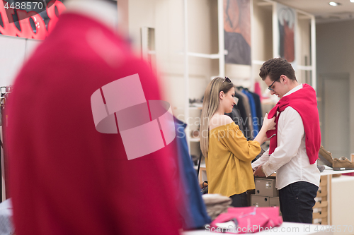 Image of couple in  Clothing Store