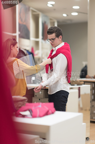 Image of couple in  Clothing Store