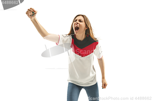 Image of egyptian football fan on white background