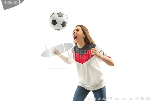 Image of egyptian football fan on white background