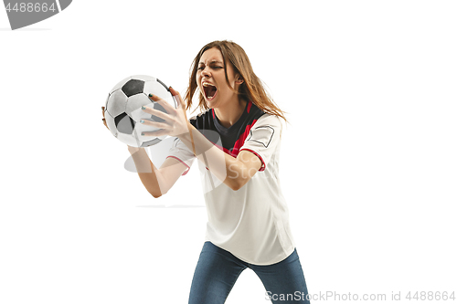 Image of egyptian football fan on white background